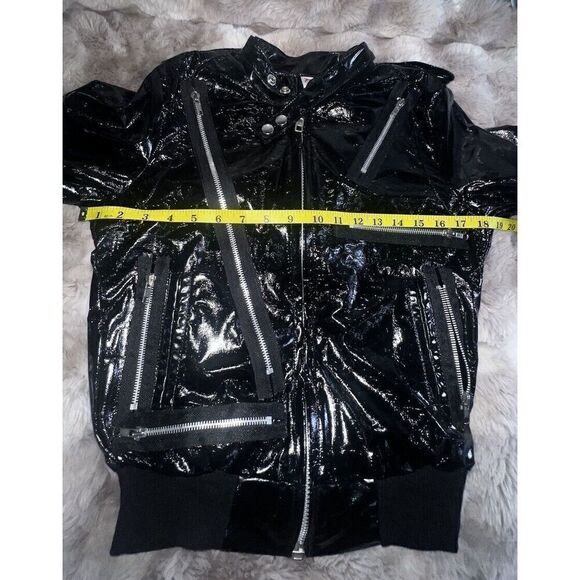 Rare LMFAO Sorry For Party Rockin Patent jacket Grunge, Rock, Metal,small - Picture 16 of 16